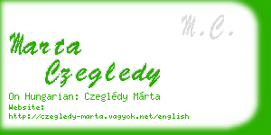marta czegledy business card